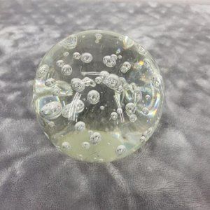Murano Clear Round Glass‎ Paperweight
